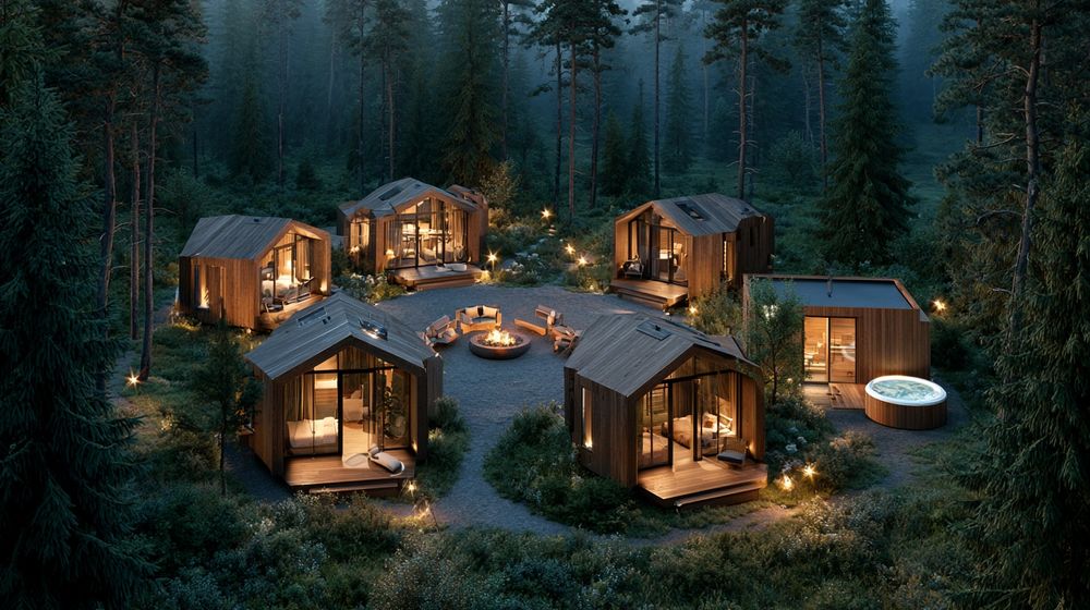 Gotowy Biznes: Osada Relax Premium – 4 Domki Mobilne + Kompleks SPA