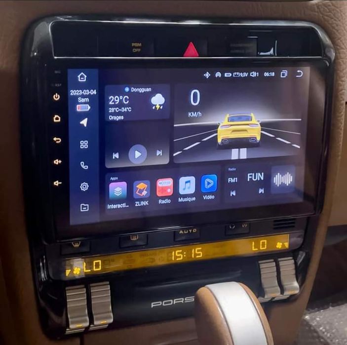 Rádio Android 14  com GPS Porsche Cayenne 03-10 (Artigo Novo)