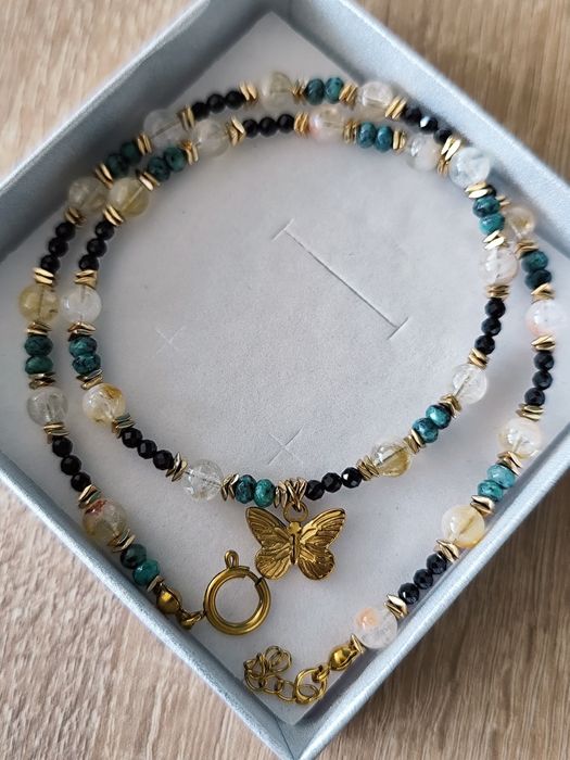 Naszyjnik z kamieni naturalnych handmade ręcznie robiony