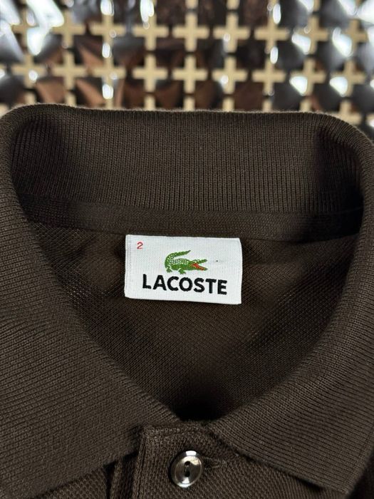 Лонгслів-поло Lacoste оригінал polo красива Лакоста S-M коричневе