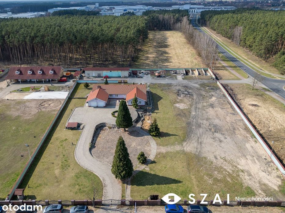 Dom 292,98m2 na dużej działce 8156m2 +budynek biurowo-magazynowy 219m2