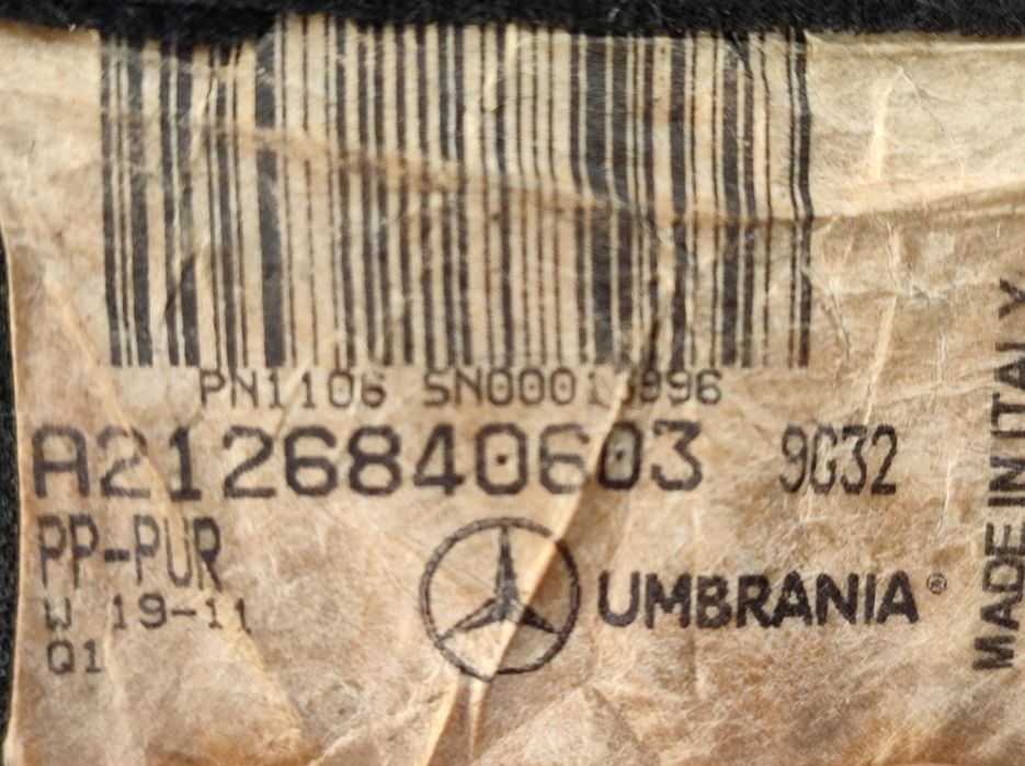 Dywaniki welurowe czarne kpl 4x mercedes w212 2009–2016