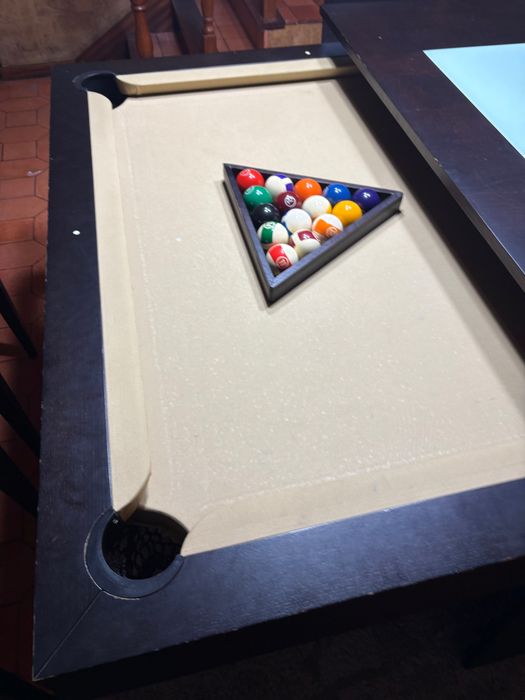 Mesa Snooker/bilhar com tampo e 8 cadeiras xxl