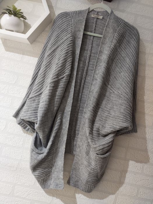 Ciepły sweter narzutka kardigan  oversize S M L XL Wełna Alpaka