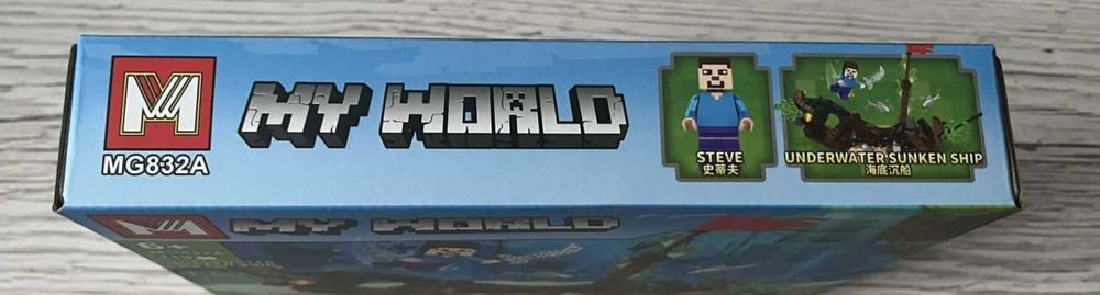Nowe klocki konstrukcyjne z gry minecraft My world rozbity statek 119pcs MG832A