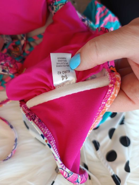 duży zestaw biustonoszy do kąpieli stroje kąpielowe 38 40 42XL M paka