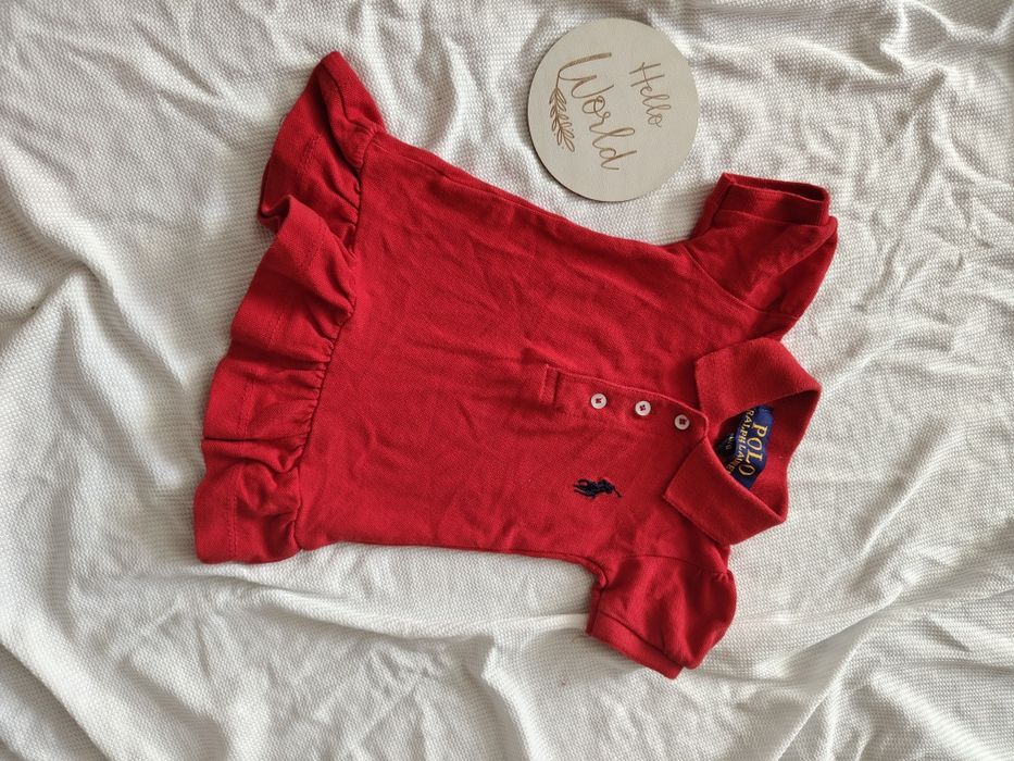 червона сукня-поло для дівчаток від бренду Polo Ralph Lauren