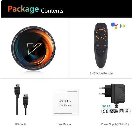 Box Android W2 ATV 4GB 32GB, NOVA SELADA64752186619265122