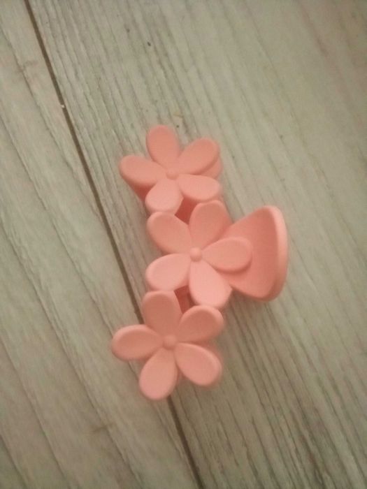 klamra do włosów różowe kwiatuszki