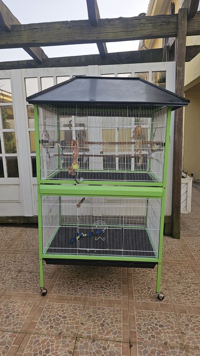 Gaiola  passaros dois andares