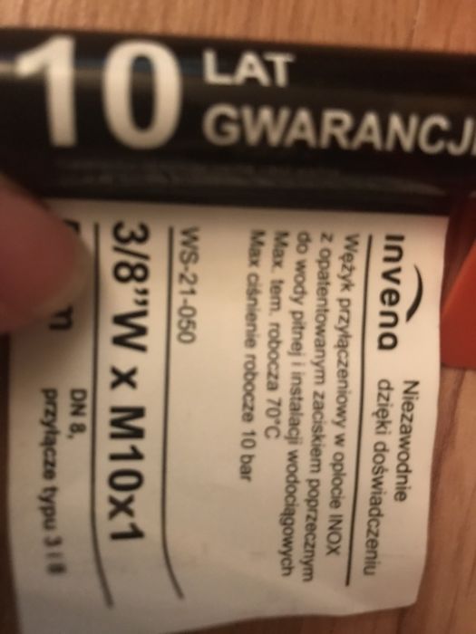 Wężyki do baterii nowe