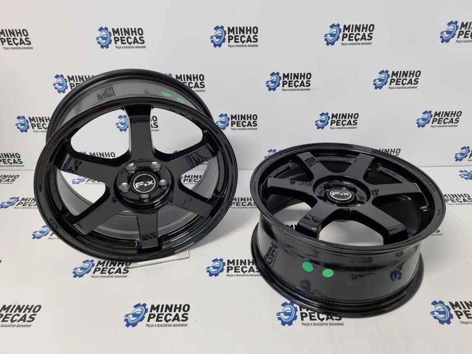 Jantes FOX PF1 em 17 Preto Brilho (5x100)