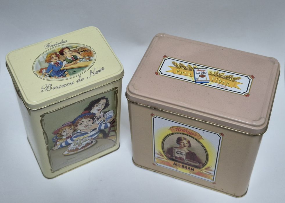 Coleção Latas vintage Kellogs + Farinha Branca Neve
