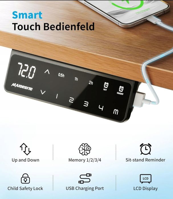 Stelaż / stół / biurko elektryczne maidesite t2 pro plus 125kg udzwigu