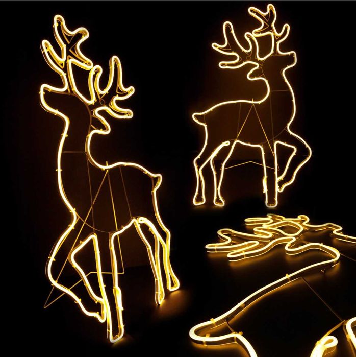 Renifer LED Neon – lampki świąteczne zewnętrzne dekoracja ogrodowa