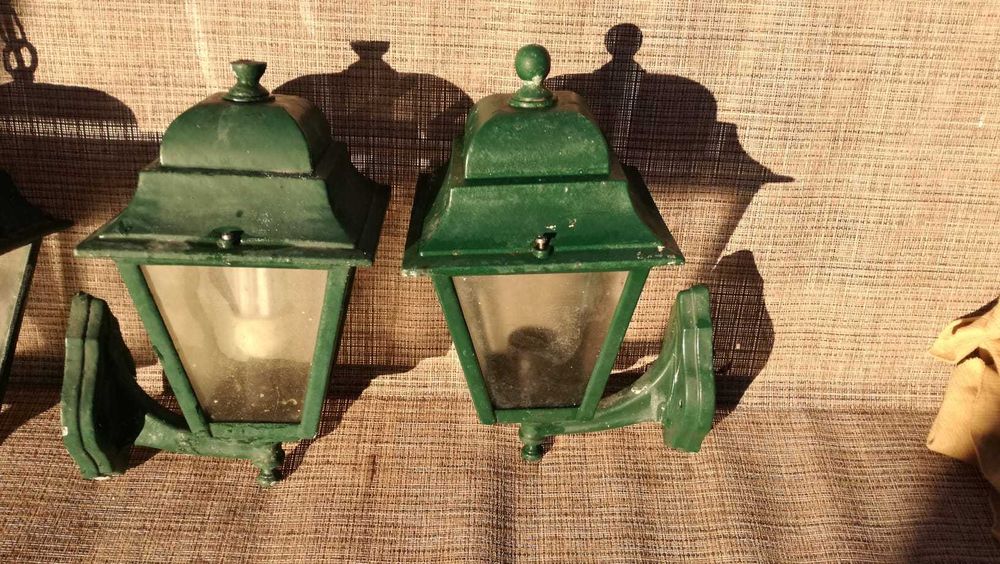 3 Candeeiros de iluminação verdes