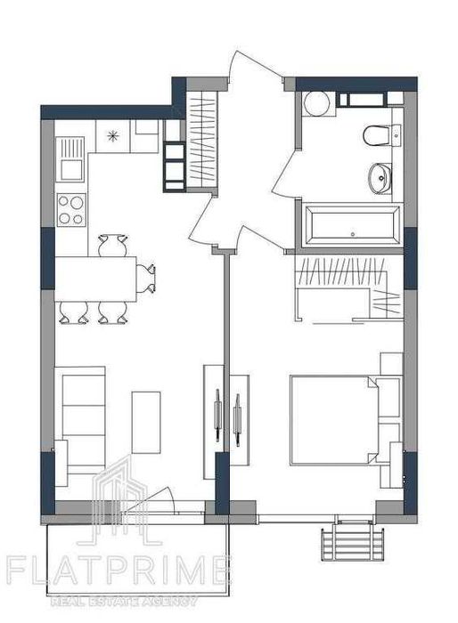 1-кімнатна квартира за адресою (площа 46 м²) - Atlanta.ua - фото 3