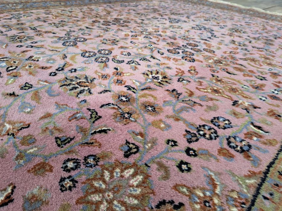 Indo Sarouck 170×240 cm • ręcznie tkany • wełna • pudrowy róż