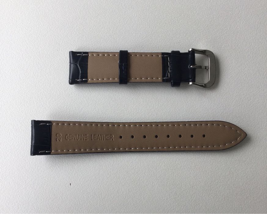 bracelete em pele genuína azul escuro