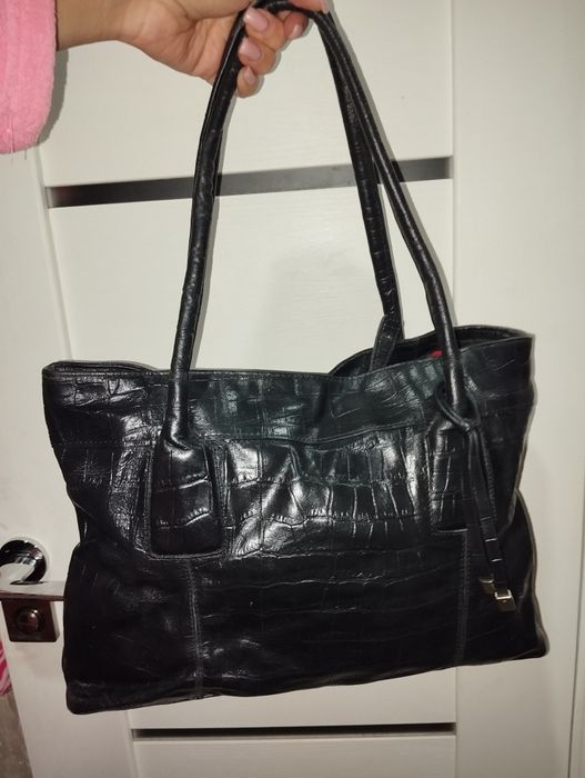 Сумка шопер кожаная