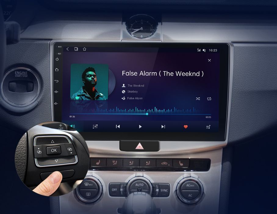 VW Passat B6 B7 CC 2005–2015 – Radio Android 15 10.1" CarPlay Android Auto 2GB/32GB GPS Nawigacja Stacja Multimedialna WiFi Bluetooth DSP PL