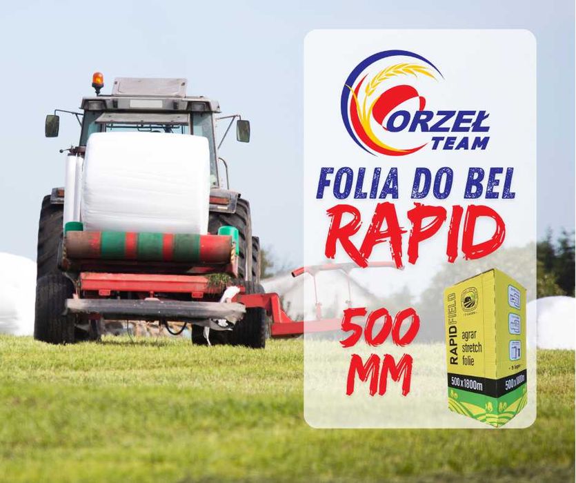 Folia do bel, balotów, sianokiszonki RAPID 500mm NIE regranulat