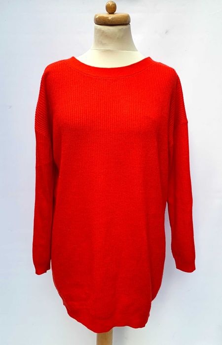 sweter-czerwony-tu-xl-42-d-u-szy-pr-kowany-akryl-p-o-sko-olx-pl