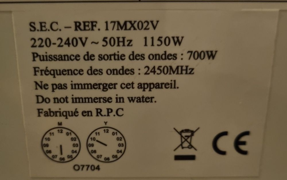 Micro Ondas para Peças