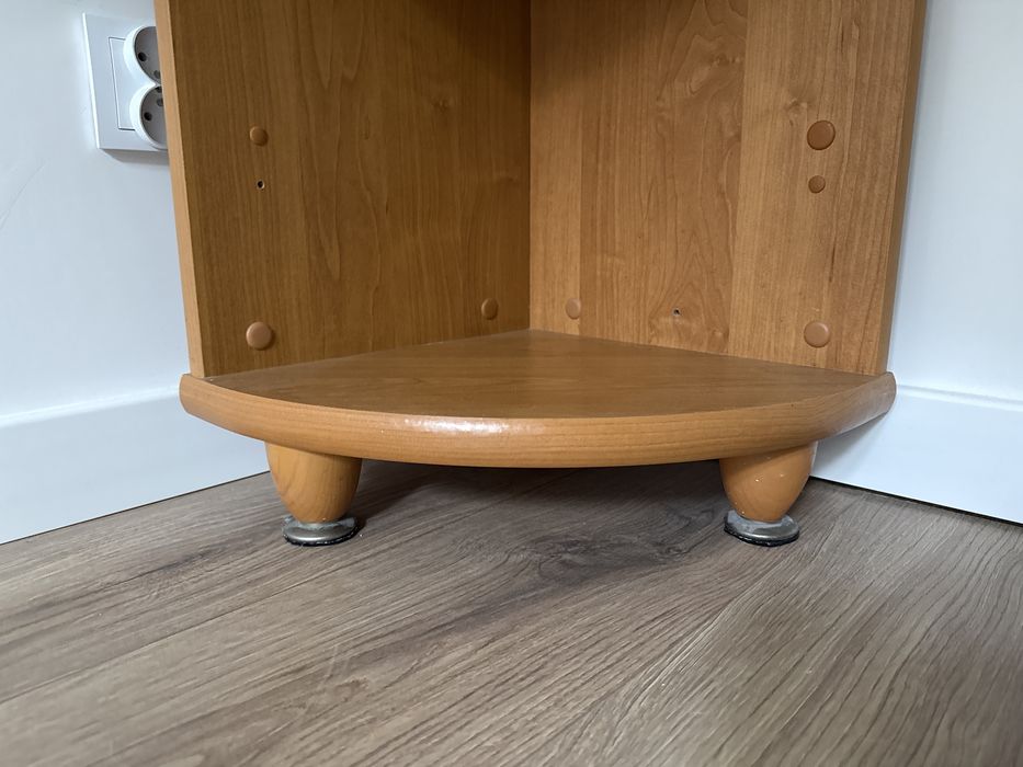 Regał narożny wysokość 108,5cm bok 35cm BRW olcha miodowa