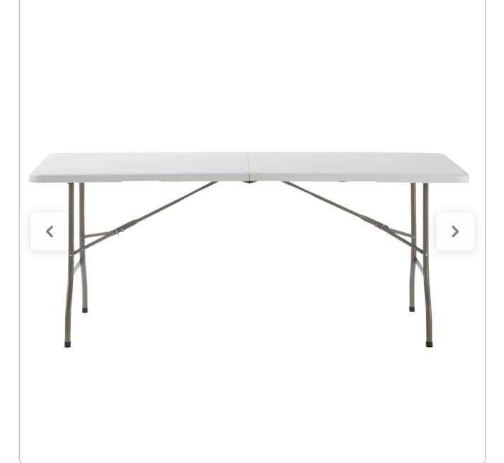 Mesas de jardin 180x74 e 10 cadeiras conjunto dobrável em branco