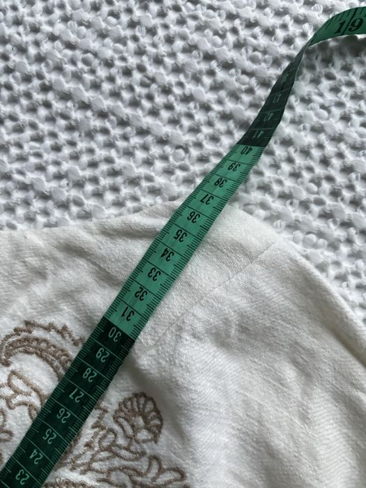 Kombinezon len boho haft piękny lato xs 34 ecru biały