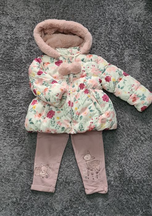 Kurtka zimowa kwiaty r.92