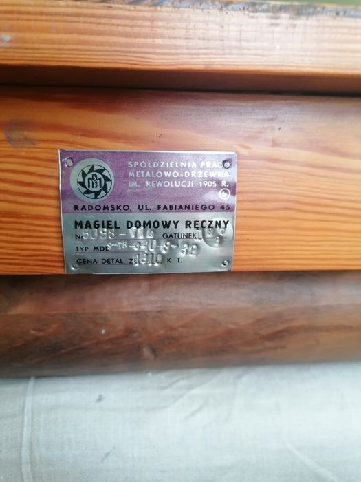 Magiel ręczny retro.