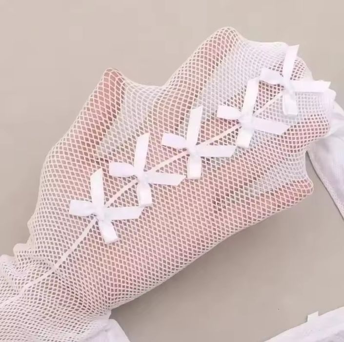 Трендовые ажурные колготы колготки сетка бантик бантик актуальные трен