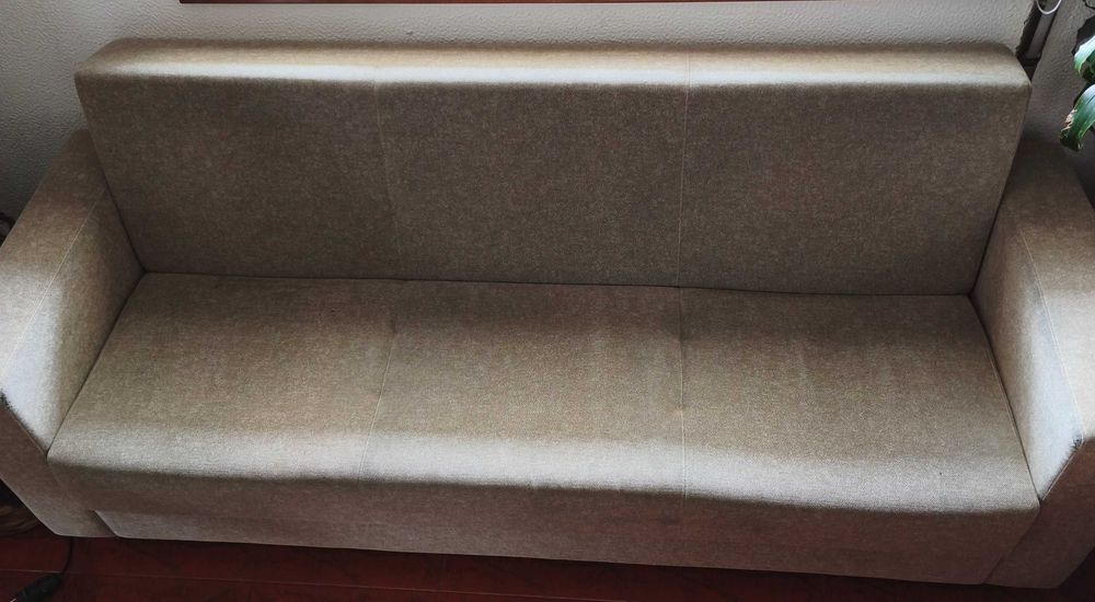 Sofá cama em tecido chenille
