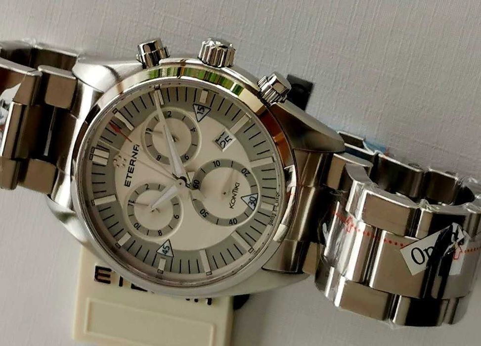 Eterna KonTiki Quartz Chronograph Panda | nieużywany | Full Set