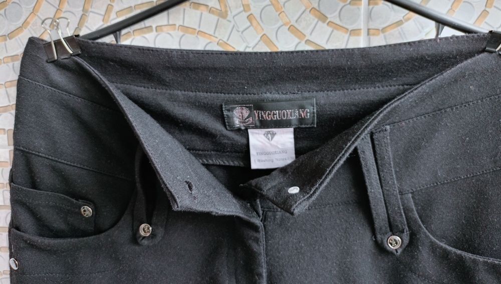 Фирменные молодежные брюки черного цвета, бренд D&C Yingguoxiang