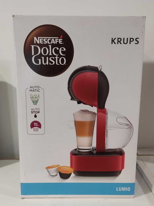 Máquina de Café Cápsulas Dolce Gusto Krups Lumio Vermelha