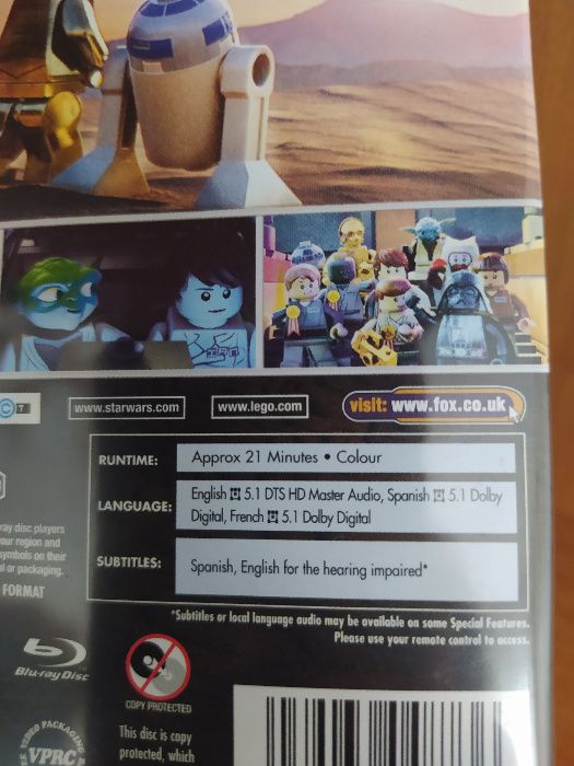 Bajka Blu-ray Disc DVD Star Wars po angielsku hiszpańsku