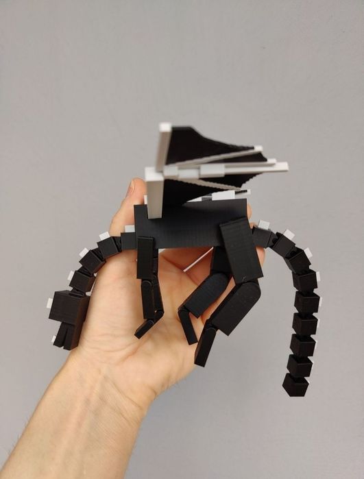 Figurka Ender dragon smok Endu Minecraft flexi