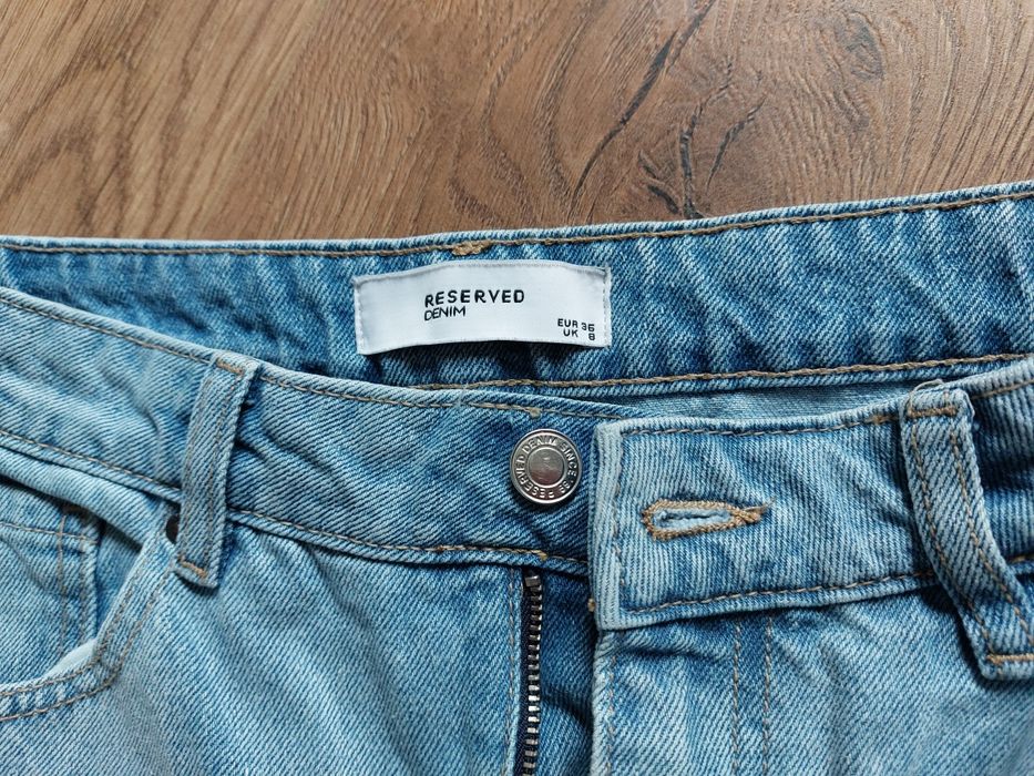 Spodnie jeansowe z wysokim stanem , Reserved rozm S