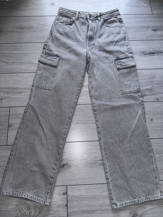 Spodnie Jeansowe jeans jasnoszare Cropp