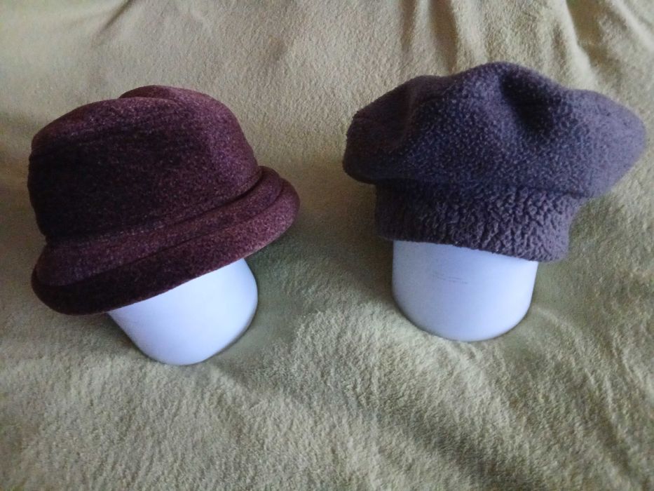 3 sztuki czapki kapelusze ciepłe angielskie zimowe ELEGANCKIE