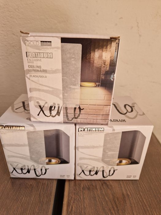 Lampy -oprawy sufitowe czarne 3 szt