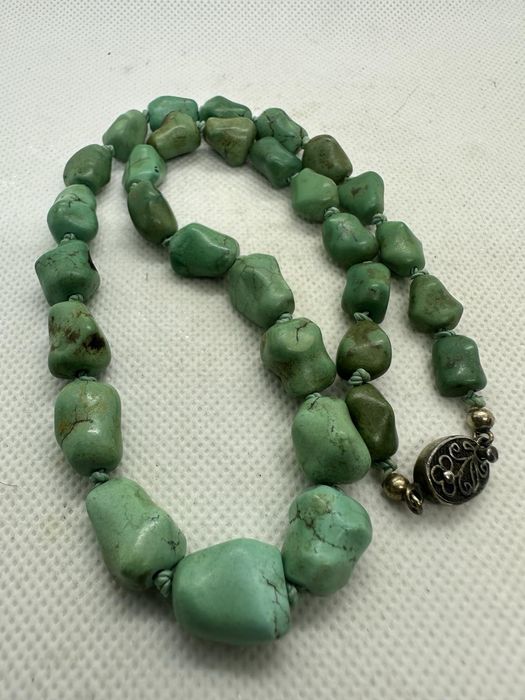 Бусы бирюза серебро старый китай