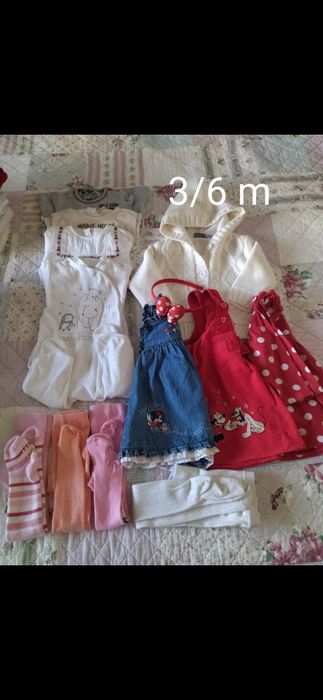 Conjunto de roupa menina bebe 3/6 m