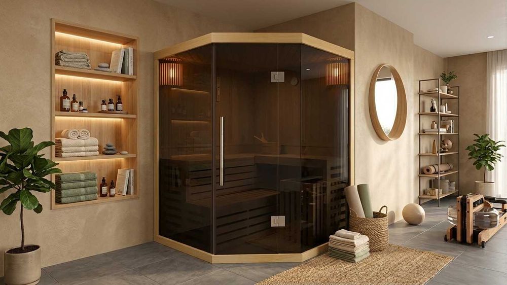Sauna Fińska Sucha Premium* 350 - Brown Glass