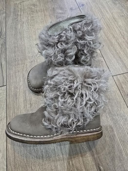 Buty botki skórzane