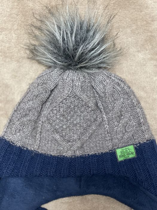 Зимова шерстяна шапка для хлопчика