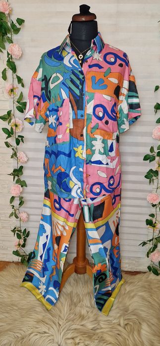 Komplet damski ala satyna